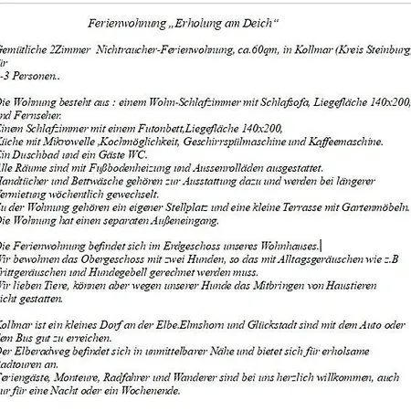 Appartement Erholung Am Deich *